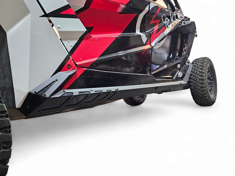 Polaris Turbo R Rocker Guards - Elektric Off Road - Volt - Hammer Black - `20-`25